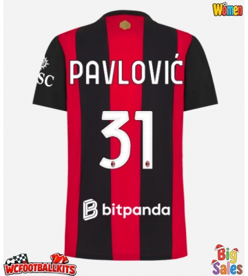 AC Milan Strahinja Pavlovic #31 Replica Home Stadium Shirt for Women 2026-27 Short Sleeve